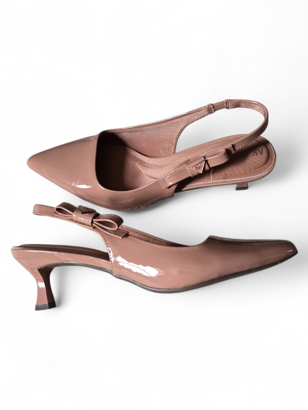 Anne Klein Slingback Kitten Heel Pumps in Dusty Rose Size 7.5